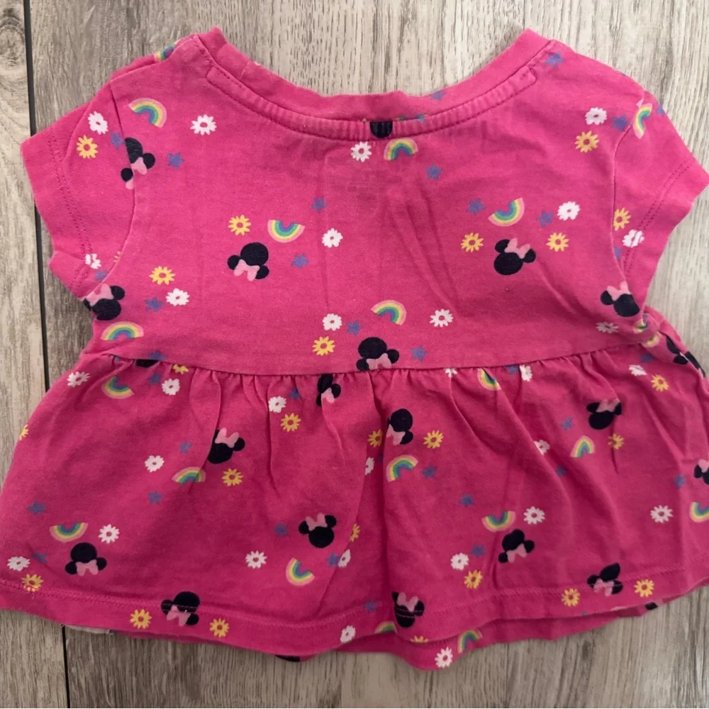 GAP Disney Organically Grown Pink Minnie Mouse Kids Shirt